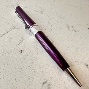 CROSS Beverly Purple and Silver Medium Ballpoint Pen - NEW